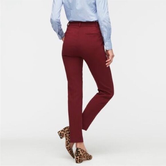J.Crew 365 High Rise Cameron Pants in Burgundy - Picture 2 of 5